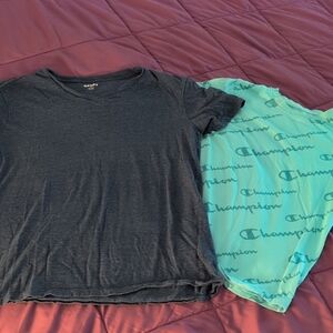 Champion Kids' T-Shirt Duo - Dark Gray and Light Blue